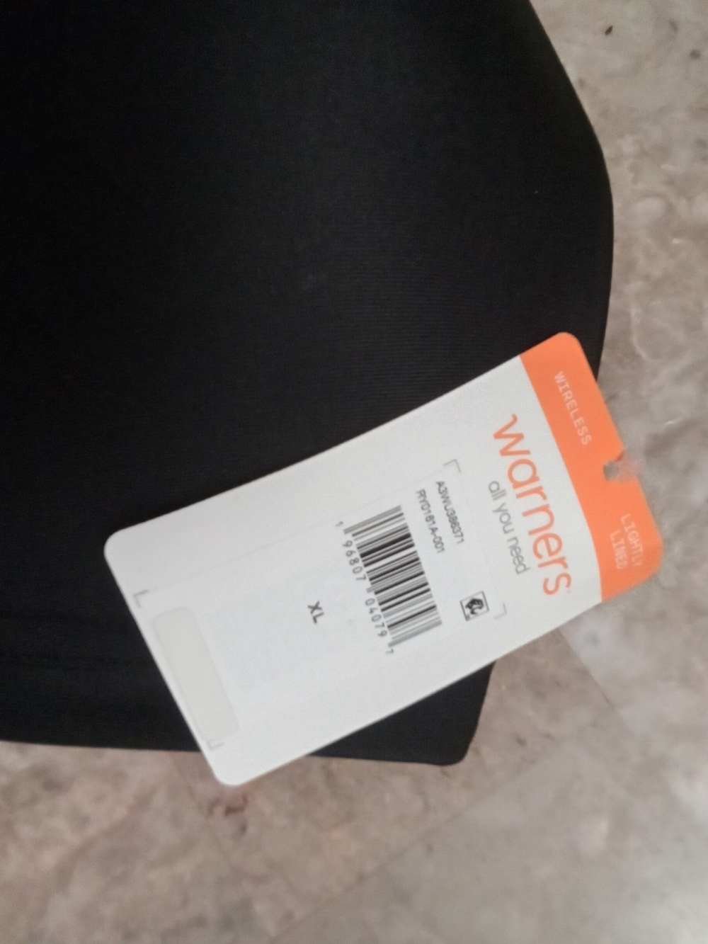Warner's Black Wireless Seamless Bra